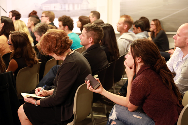 viewers of the panel discussion about photojournalism and ethics