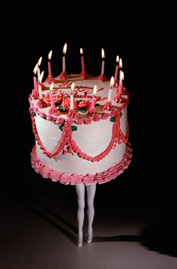 Laurie Simmons, Walking Cake I (Color), 1989 © the artist and courtesy ICP and Salon 94 