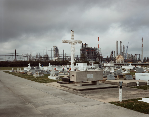 Holy Rosary Cemetery and Dow Chemical Corporation; color photograph