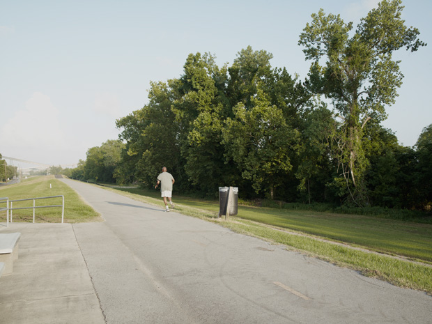 Jogger; color photograph