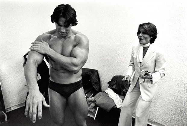 Candice Bergen. Arnold Schwarzenegger, 1976 from Photography Changes Everything