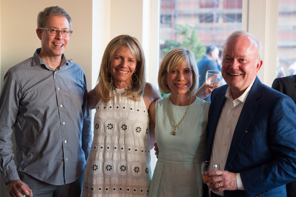 Jeffrey Peabody of Matthew Marks Gallery, with Aperture trustees Jessica Nagle and Melissa and James O’Shaughnessy. Photo by Max Mikulecky.