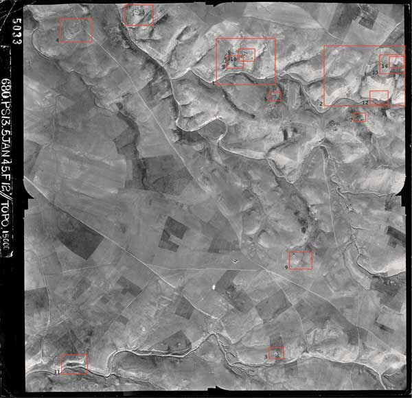 The area of al-‘Araqib, image 5033, RAF Palestine Survey series, 5 January 1945. © A British Survey of Palestine, 1947