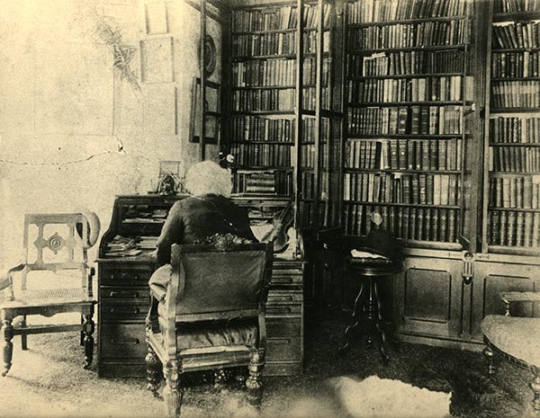 Douglass In Cedar Hill Study, circa 1880s. Courtesy of the National Park Service, Frederick Douglass National Historic Site, Washington, DC