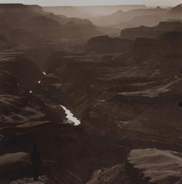 Tseng Kwong Chi, Grand Canyon, Arizona, 1987; gelatin silver print; 10 x 9 7/8 in. (25.4 x 25.08 cm); Collection SFMOMA, gift of Carla Emil and Rich Silverstein; © Estate of Tseng Kwong Chi / Muna Tseng Dance Projects, Inc., New York