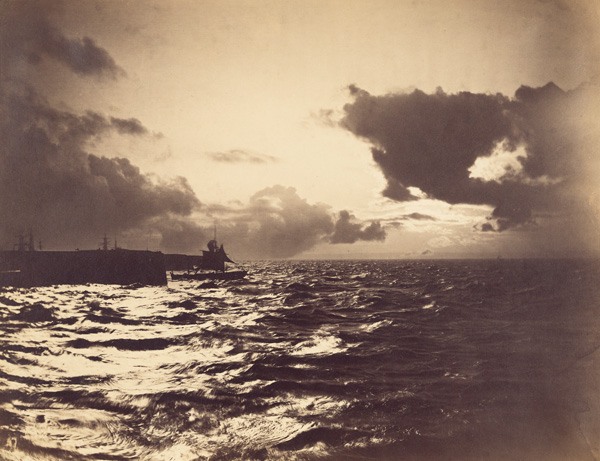 Gustave Le Gray, Seascape with a Ship Leaving Port, 1857. Albumen silver print. Courtesy The J. Paul Getty Museum, Los Angeles