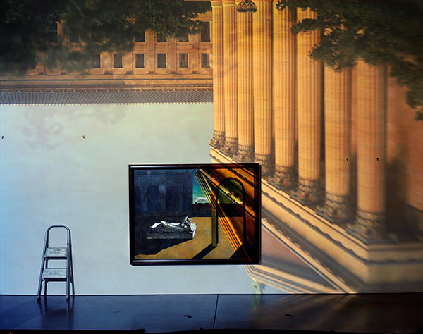 Abelardo Morell, Camera Obscura: The Philadelphia Museum of Art East Entrance in Gallery with a de Chirico Painting, 2005 © the artist and courtesy Edwynn Houk Gallery, New York & Zürich