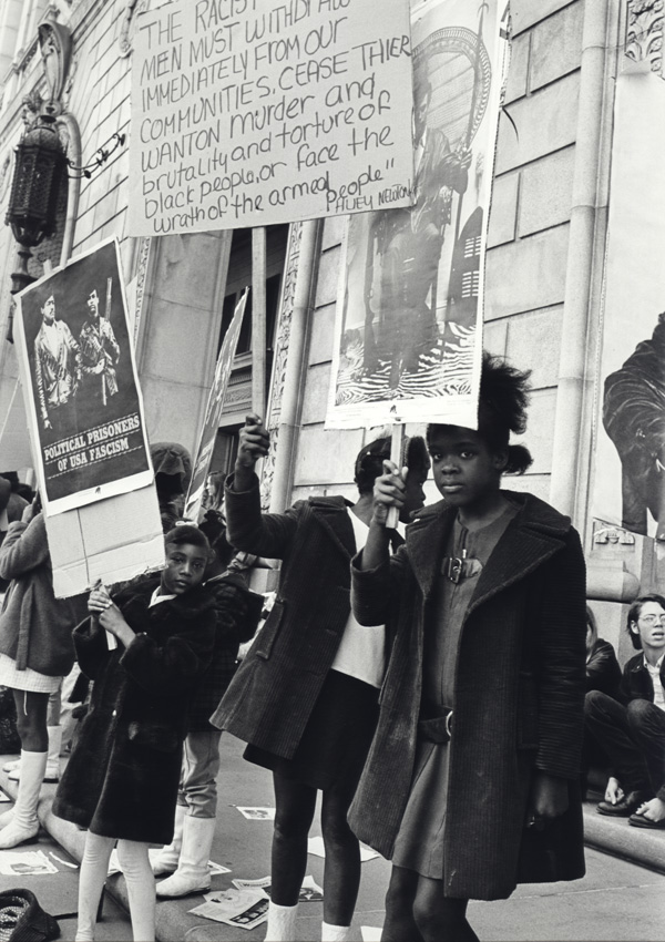 Stephen Shames, San Francisco, California, USA: Children at a Free Huey, Free Bobby rally in front of the Federal Building, February, 1970Courtesy the artist and Steven Kasher Gallery