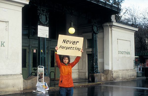 Sharon Hayes, In the Near Future, Vienna (detail), 2006. Multiple-slide projection installation Courtesy the artist and Tanya Leighton Gallery, Berlin