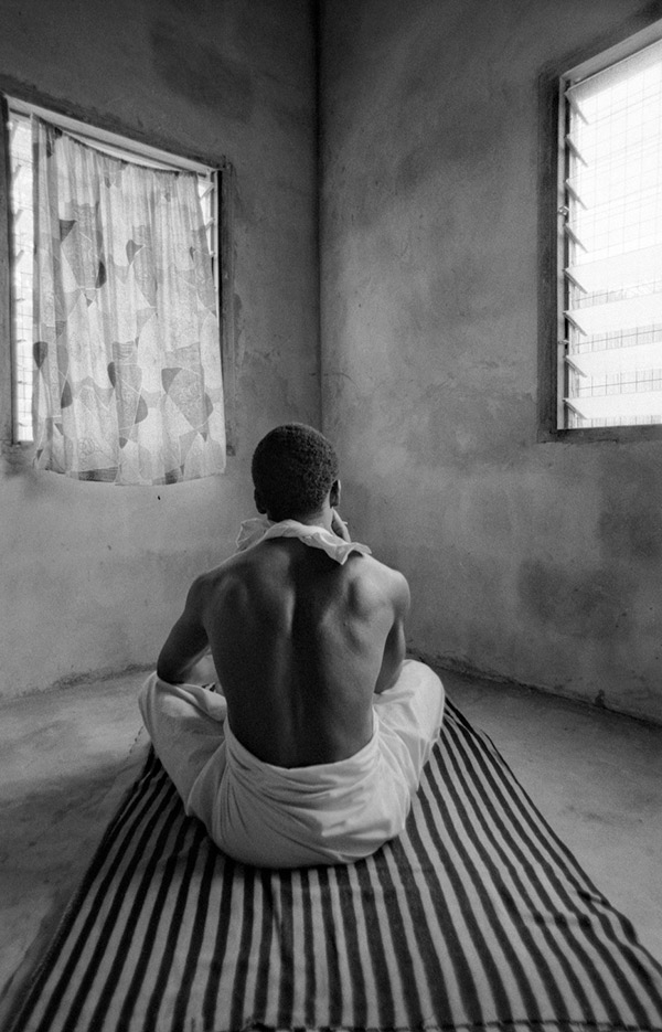 Chester Higgins Jr, Kweku meditating at home, Dzodze, Ghana, 1973, from Feeling the Spirit: Searching the World for the People of Africa © and courtesy the artist