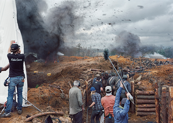 An-My Lê, Film Set (“Free State of Jones”), Battle of Corinth, Bush, Louisiana, 2015 Courtesy STX Entertainment