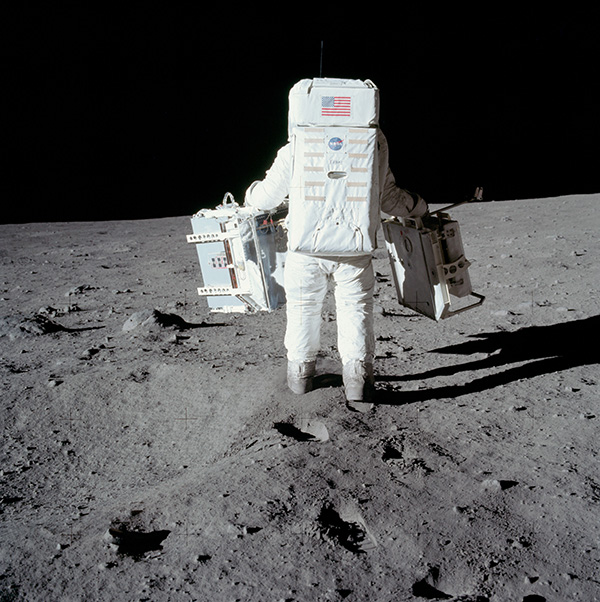 Neil Armstrong, Buzz Aldrin Deploys Apollo 11 Experiments on the surface of the moon