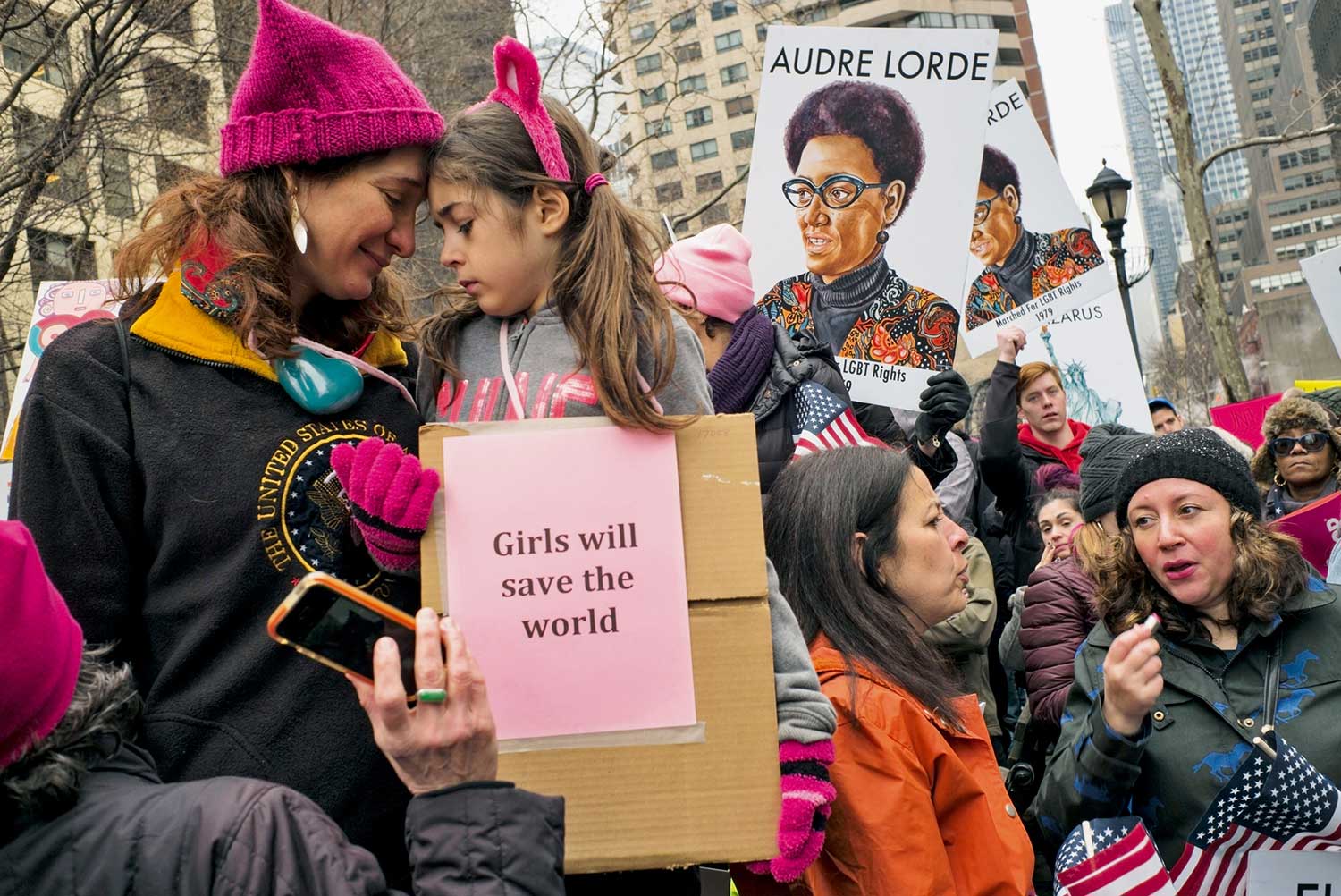 Alex Webb, Women’s March, New York City, January 21, 2017