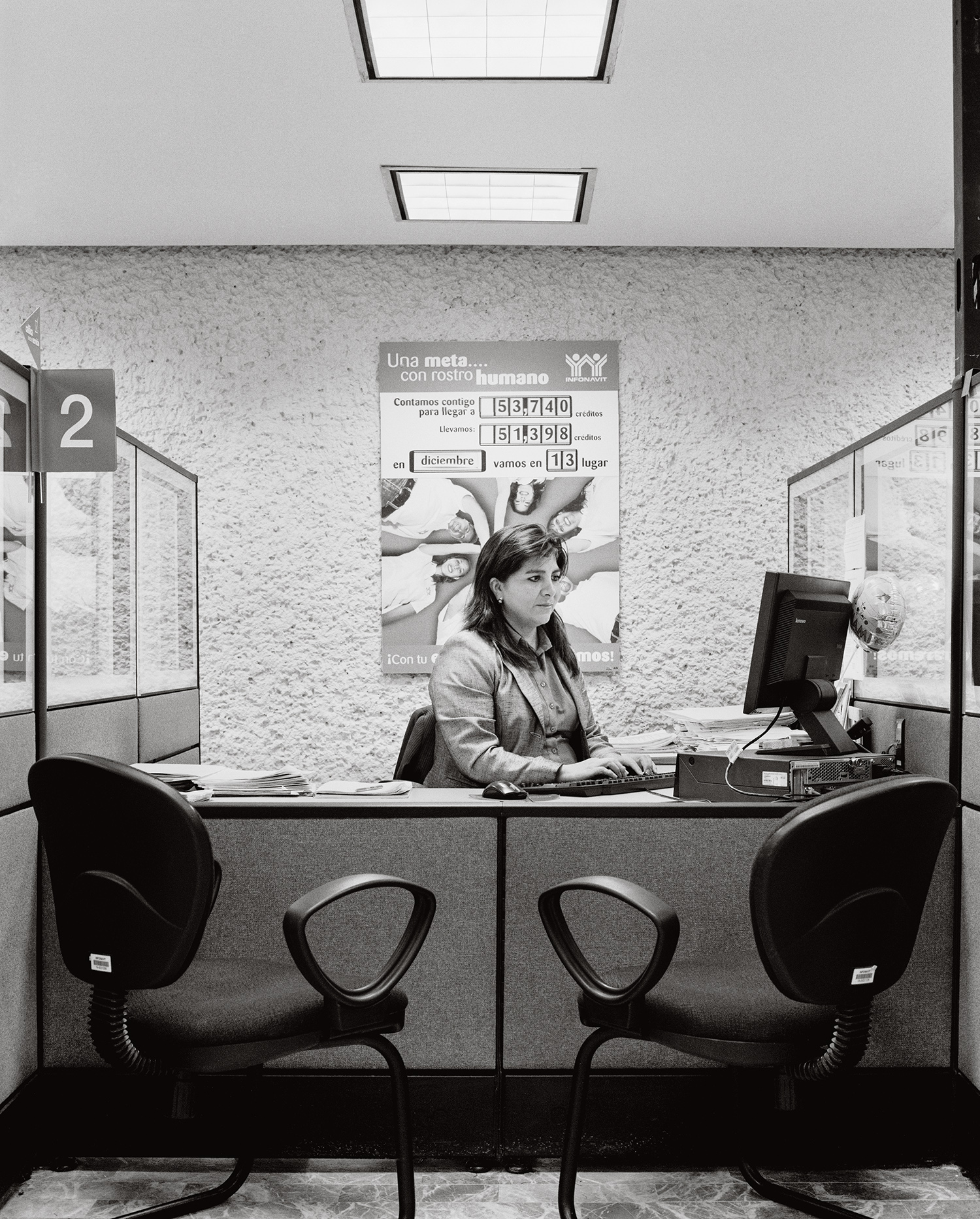 Alejandro Cartagena, Bureaucrat at her desk at the INFONAVIT, Monterrey, 2011