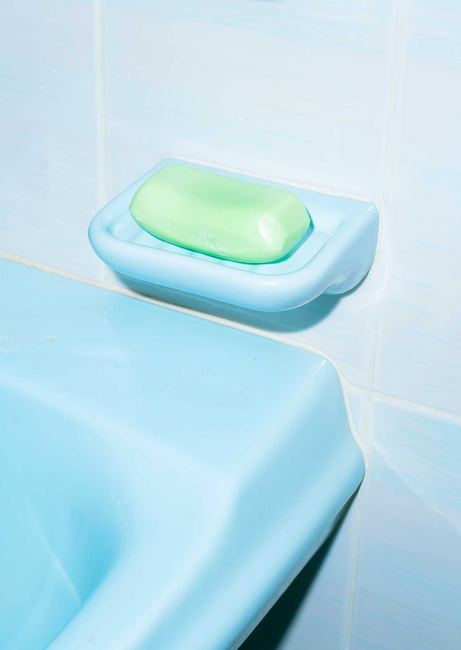 Farah Al Qasimi, Green Soap in Blue Bathroom, 2020