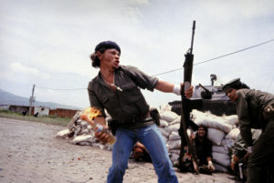 NICARAGUA. Esteli. 1979. Sandinistas at the walls of the Esteli National Guard headquarters.