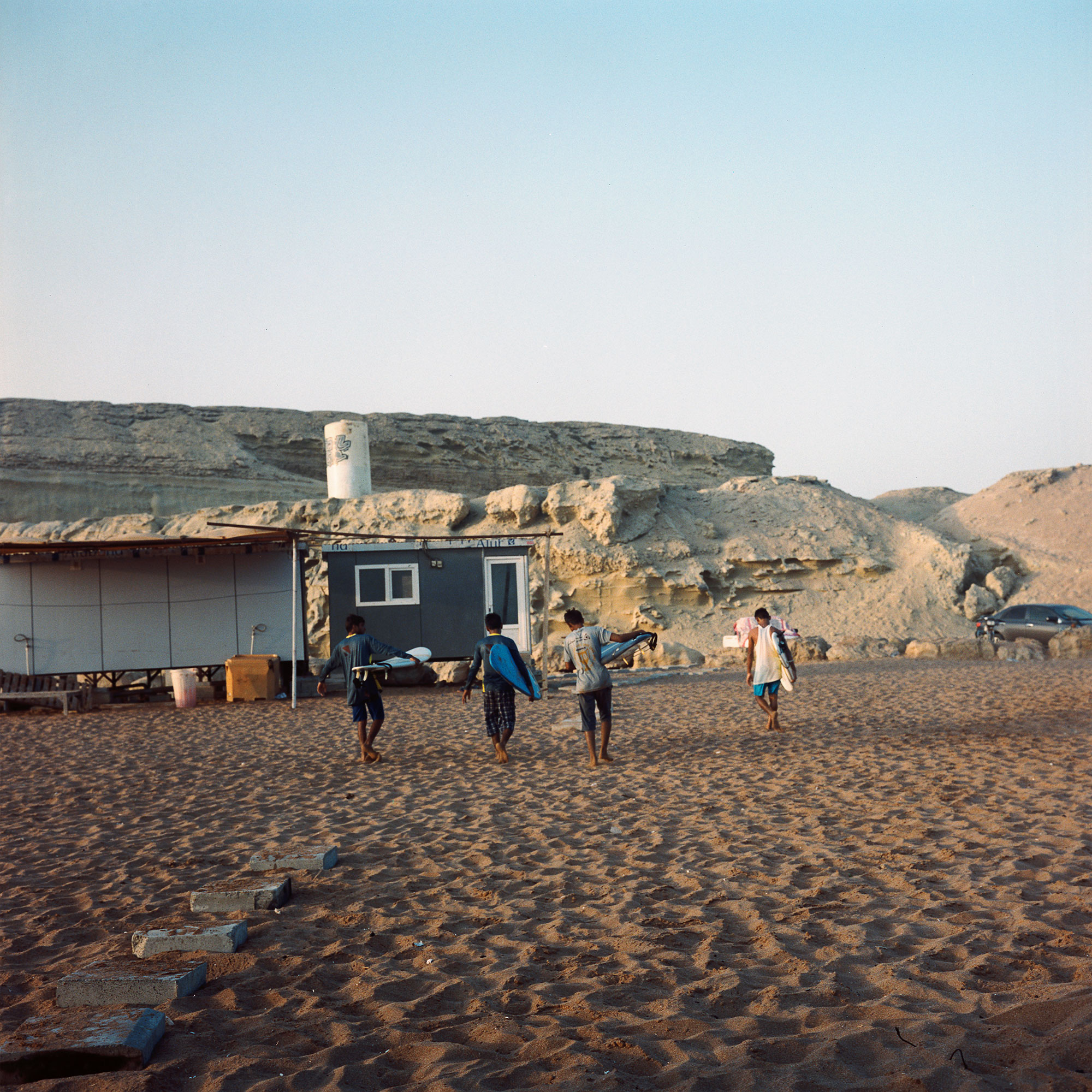 Giulia Frigieri, Boys after a day of practice in Ramin Beach, 2017