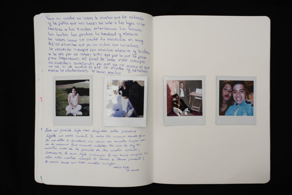 Pages from the family scrapbook in honor of Paula Lorca, 2020