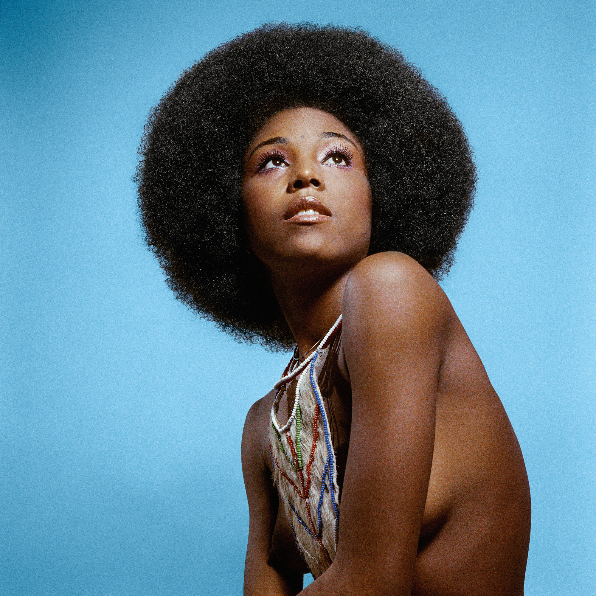 Kwame Brathwaite, <em>Model wearing a natural hairstyle, AJASS</em>, Harlem, ca. 1970<br>
Courtesy the artist and Philip Martin Gallery, Los Angeles”>
		</div>
		<div class=