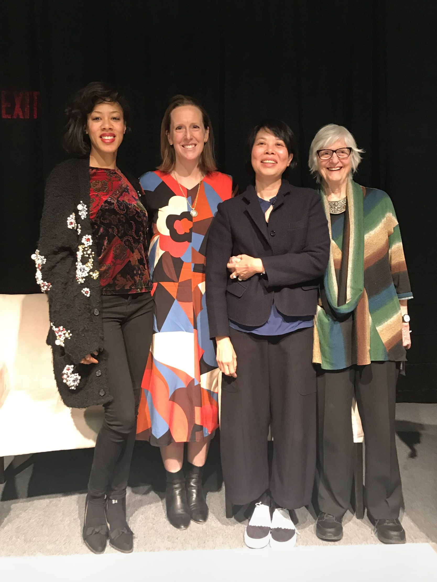 Left to right: Deana Lawson, Sarah Meister, An-My Lê, and Rosalind Fox Solomon at the AIPAD Photography Show, New York, 2019