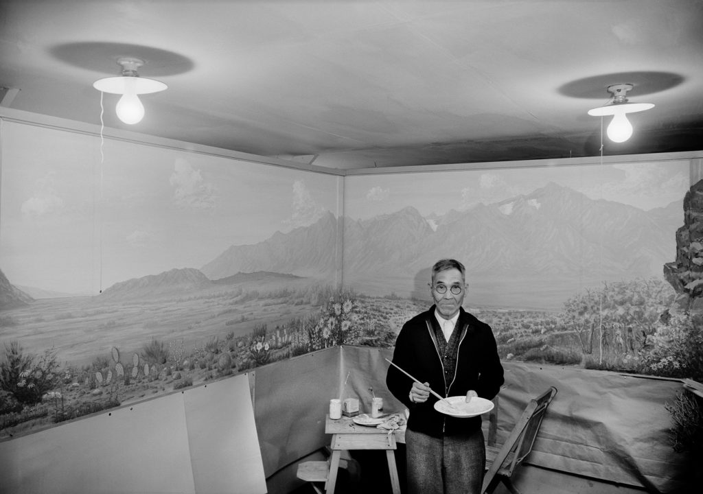 Ansel Adams, C.T. Hibino, artist, Manzanar War Relocation Center, California, 1943