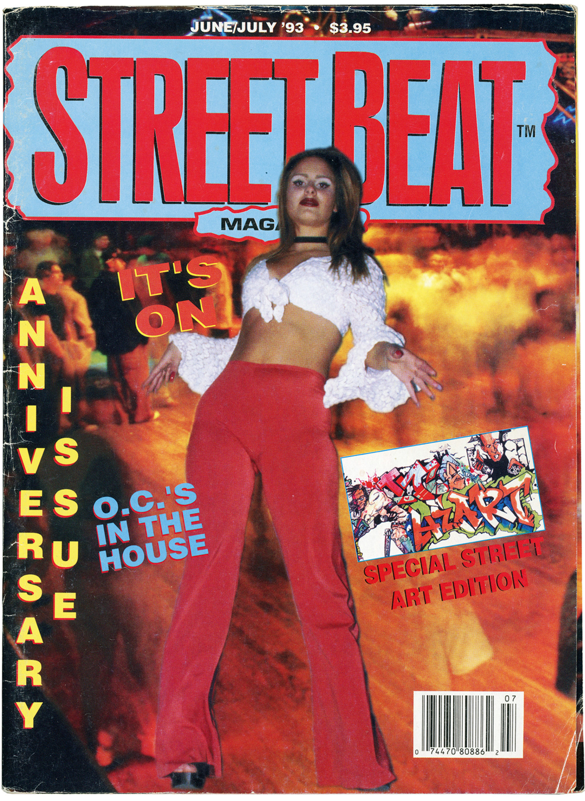 Cover and page from <em>Street Beat</em>, 1993<br>
Collection of Guadalupe Rosales”>
		</div>
		<div class=