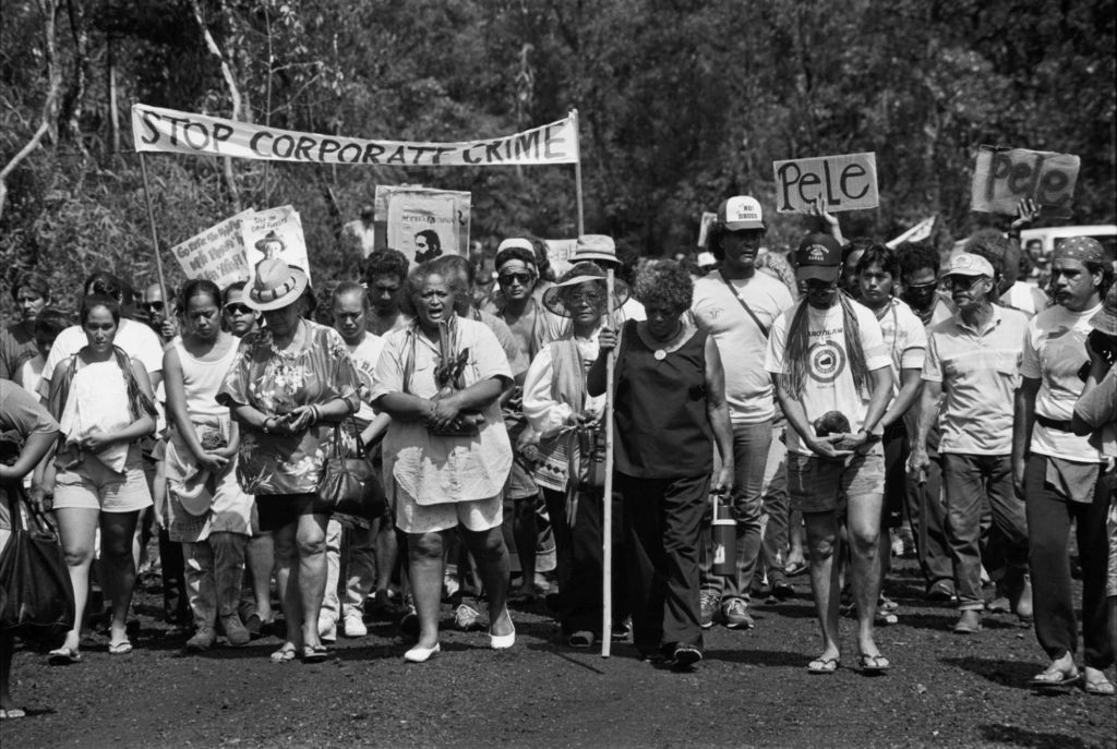 Franco Salmoiraghi, Wao Kele o Puna protest on Hawai‘i Island, 1989