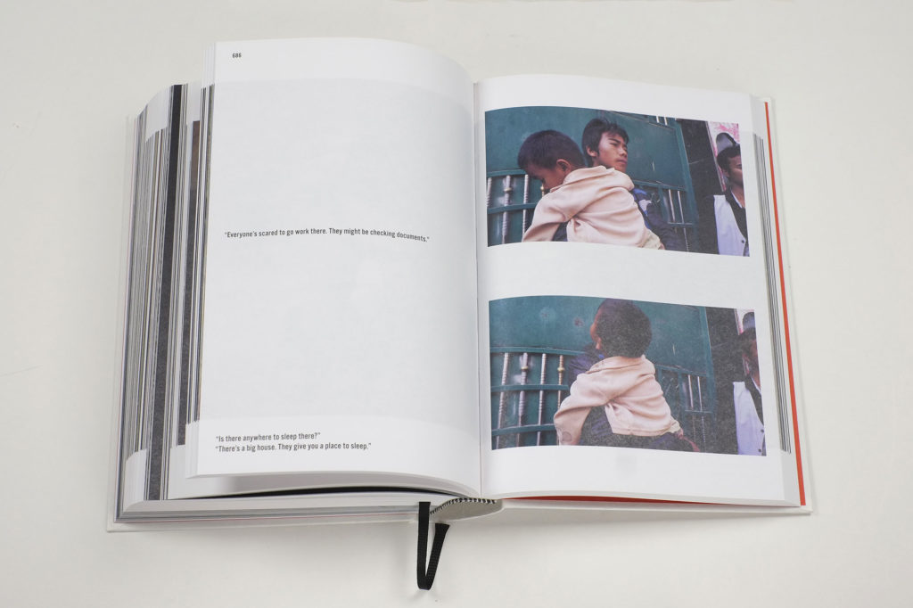 Spread from Wang Bing: The Walking Eye, 2021