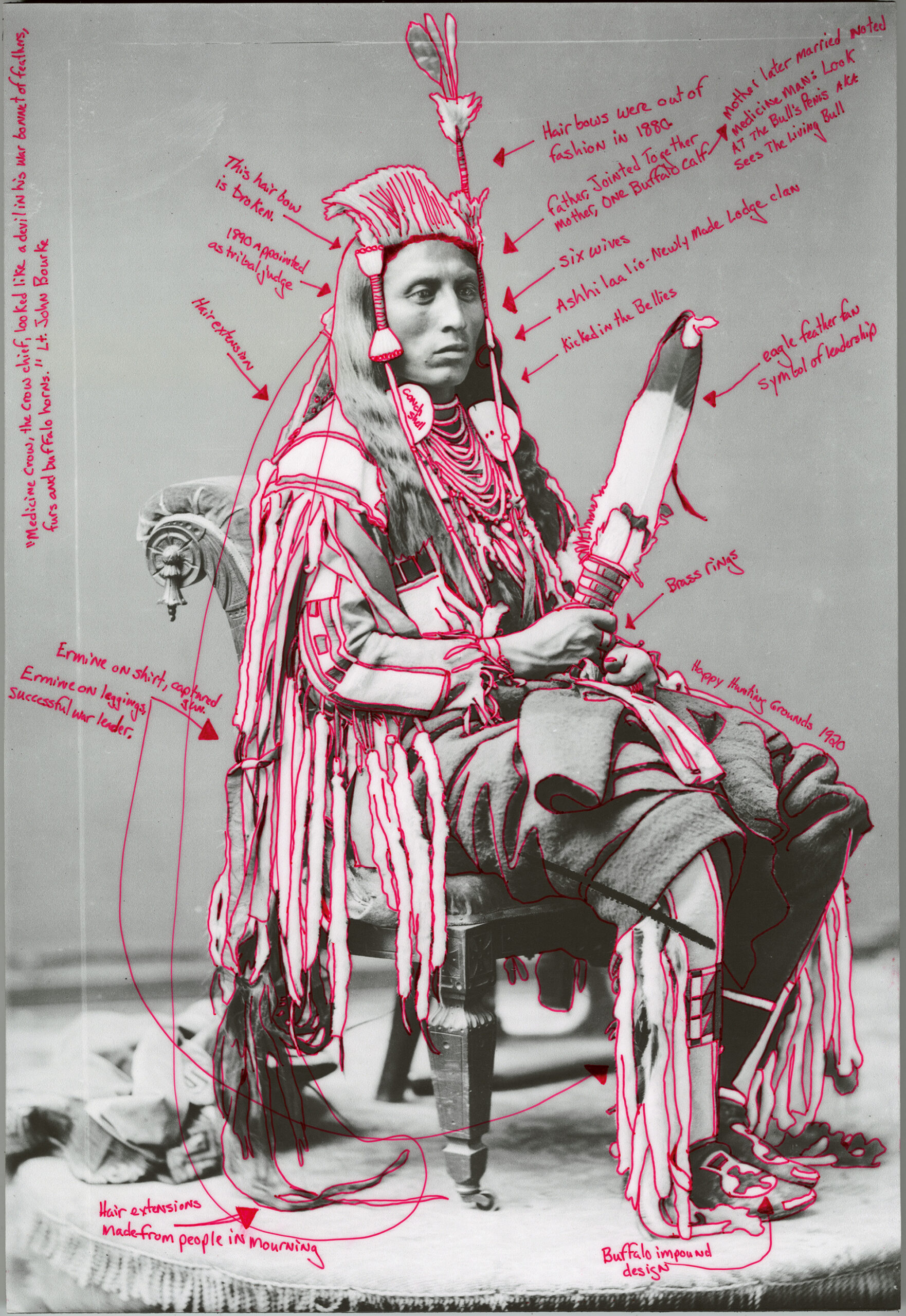 Wendy Red Star, <em>Peelatchiwaaxpáash / Medicine Crow (Raven)</em>, from the series <em>1880 Crow Peace Delegation</em>, 2014, from <em>Wendy Red Star: Delegation</em> (Aperture, 2022)<br>Courtesy the artist”>
		</div>
		<div class=