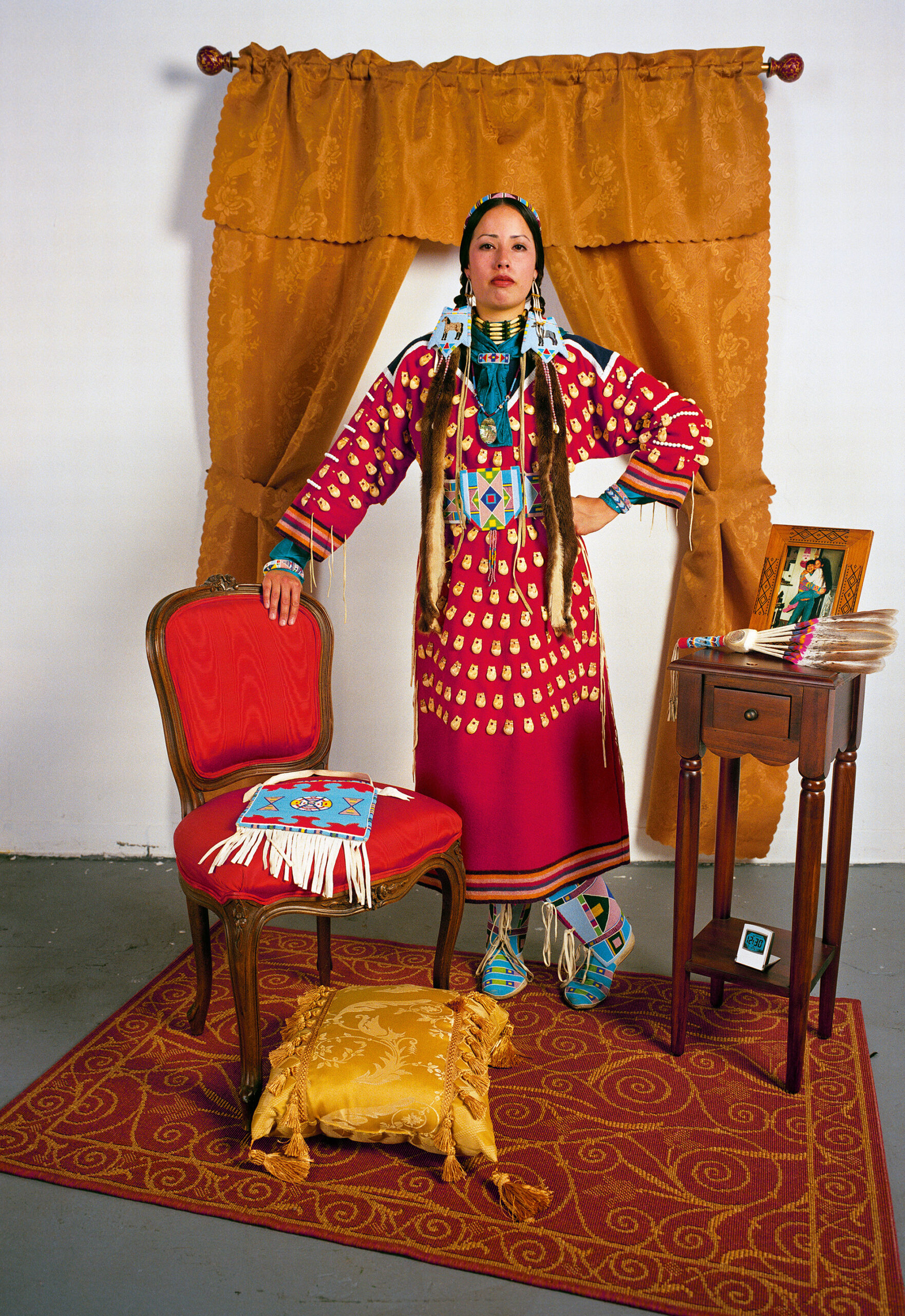 Wendy Red Star, <em>Indian Woman Standing</em>, from the series <em>Indian Woman</em>, 2005, from <em>Wendy Red Star: Delegation</em> (Aperture, 2022)<br>Courtesy the artist”>
		</div>
		<div class=