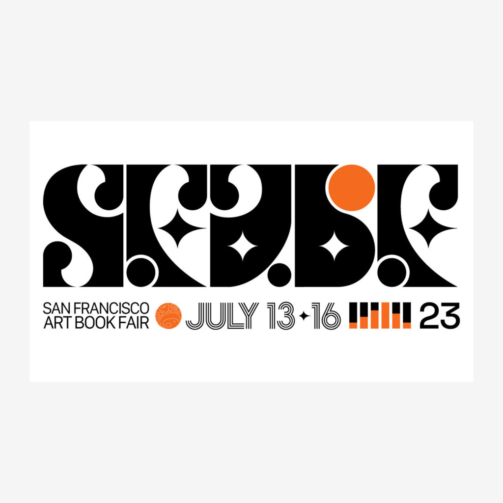 A graphic logo for the San Francisco Art Book Fair.