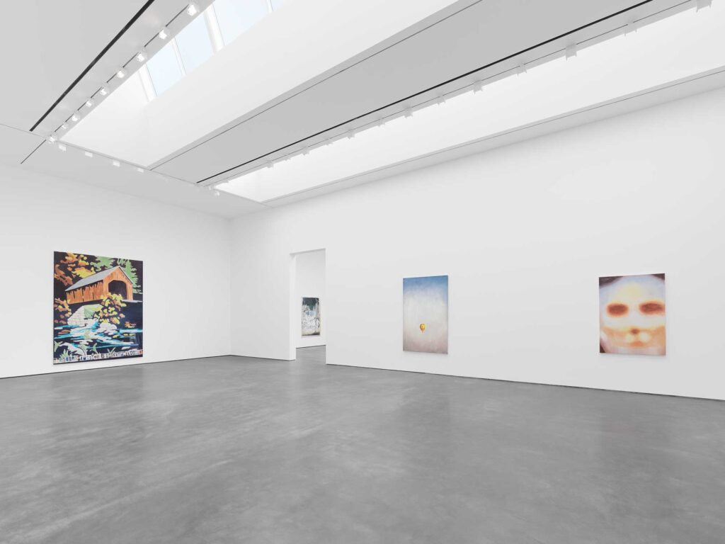 Installation view of paintings by Luc Tuymans