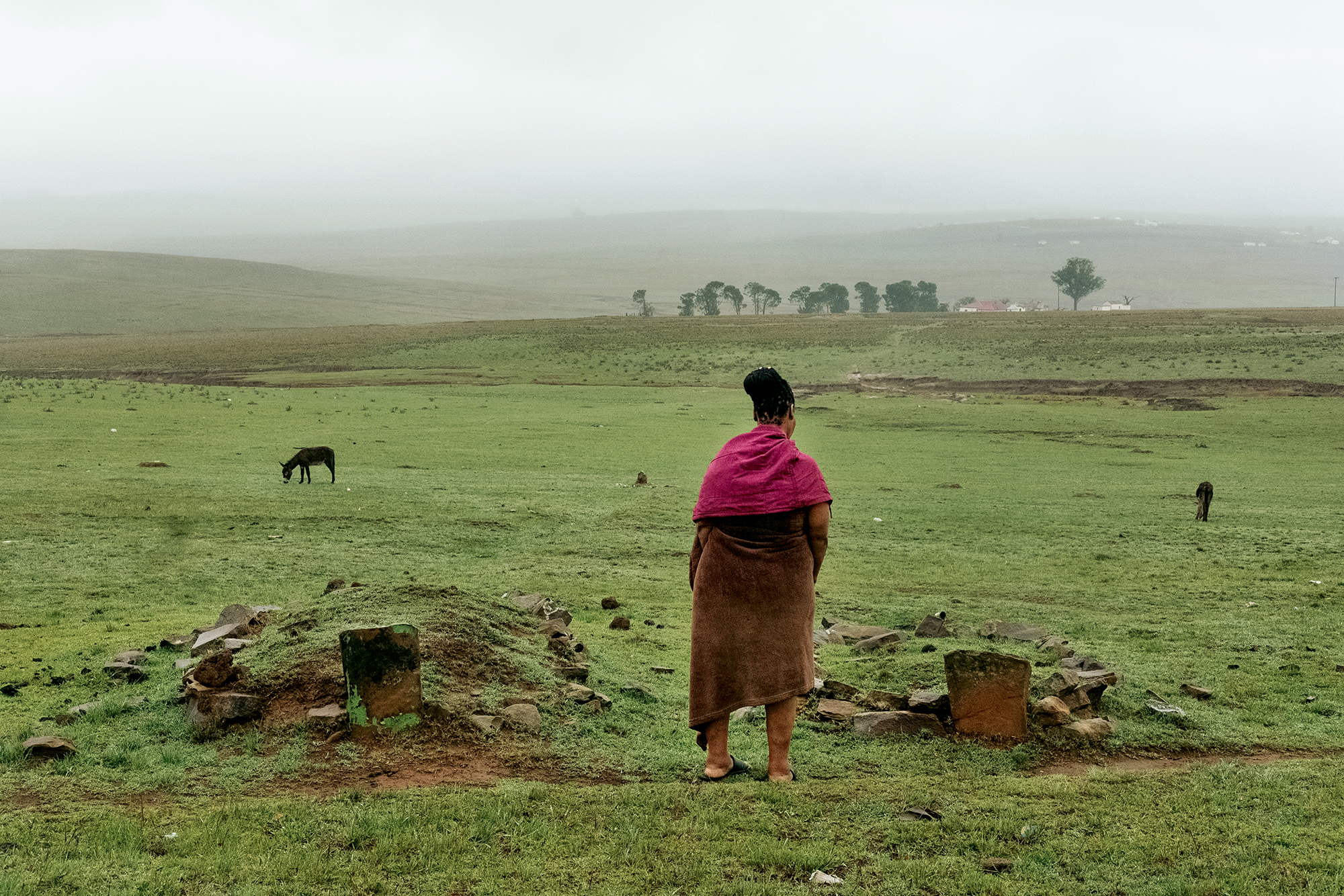  Sobekwa’s mother visiting the family’s ancestral graveyard, Tsomo, Eastern Cape, 2020 