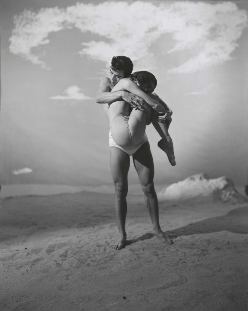 George Platt Lynes, Nicholas Magallanes and Tanaquil Le Clerq in Jones Beach, 1950