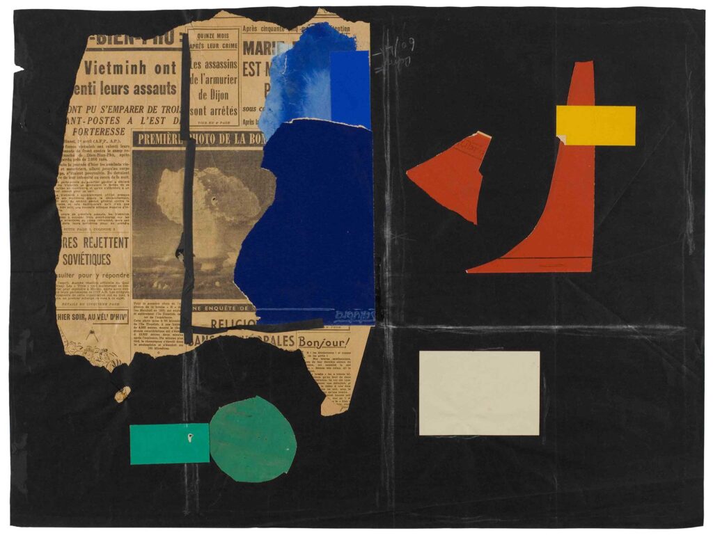 Le Corbusier, Composition with photo of the "H" bomb, 1952