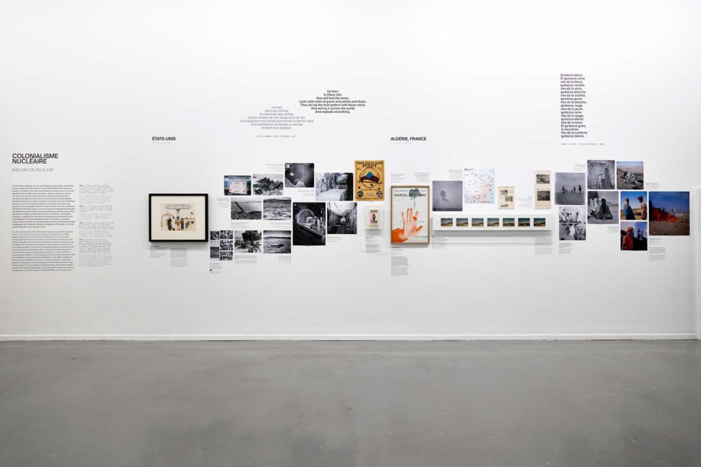 Installation view of The Atomic age: Artists put to the test of history, Paris, 2024