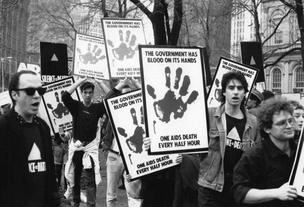 Fred McDarrah, ACT UP Poster Announces Frequency of AIDS Deaths, New York, March 28, 1989