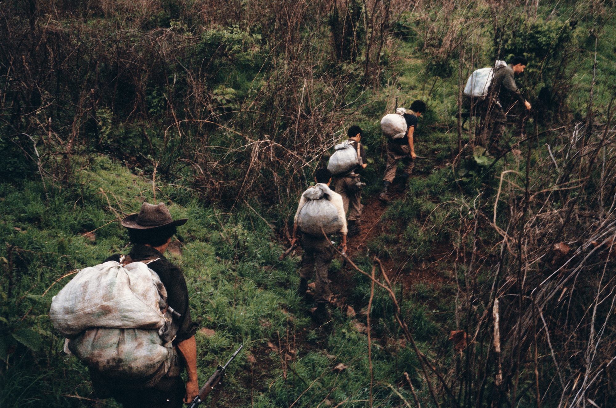  Susan Meiselas, Toward Sandinista training camp in the mountains north of Estelí, 1978–79 