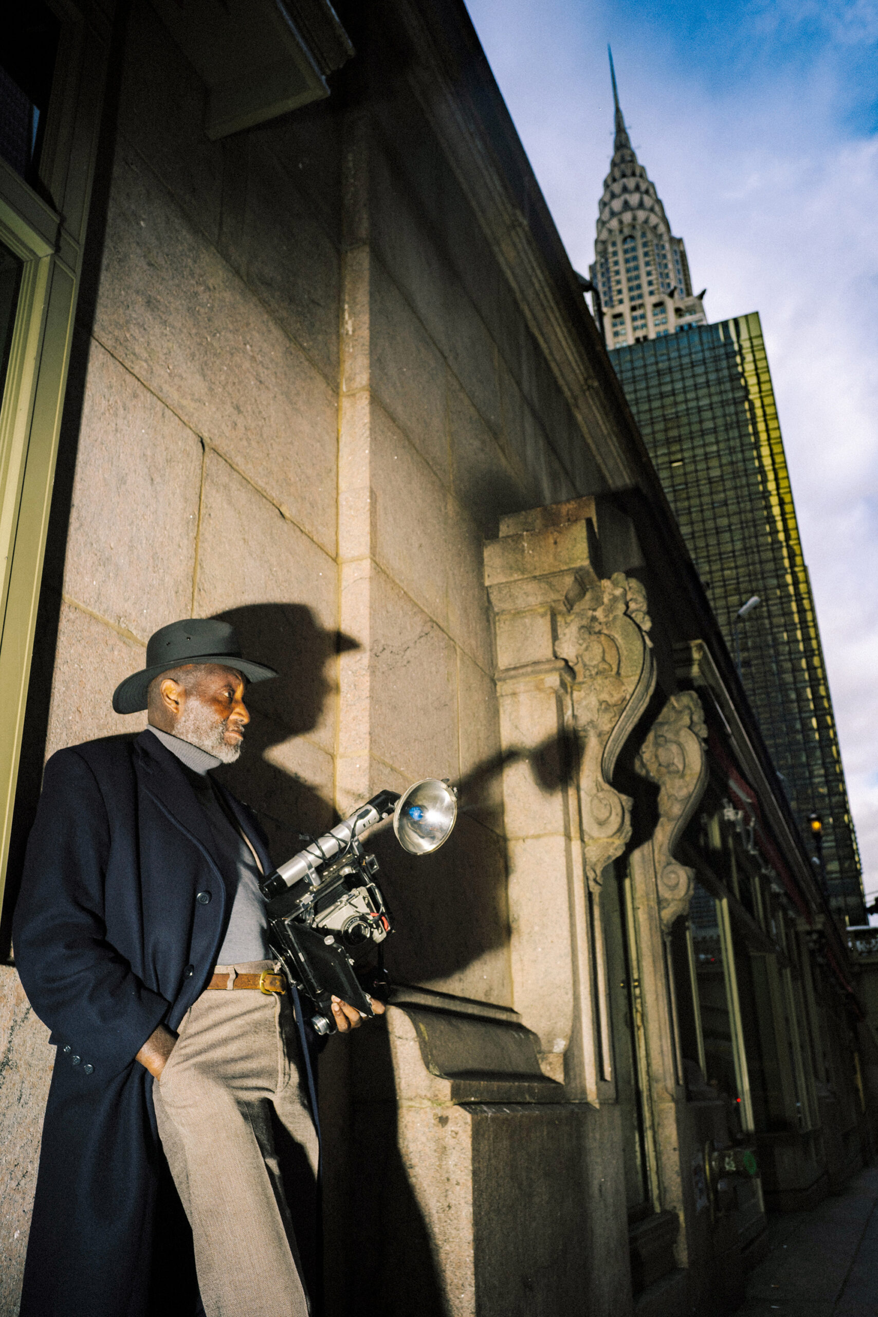 Louis Mendes waits outside Grand Central Terminal in Manhattan on October 20, 2025