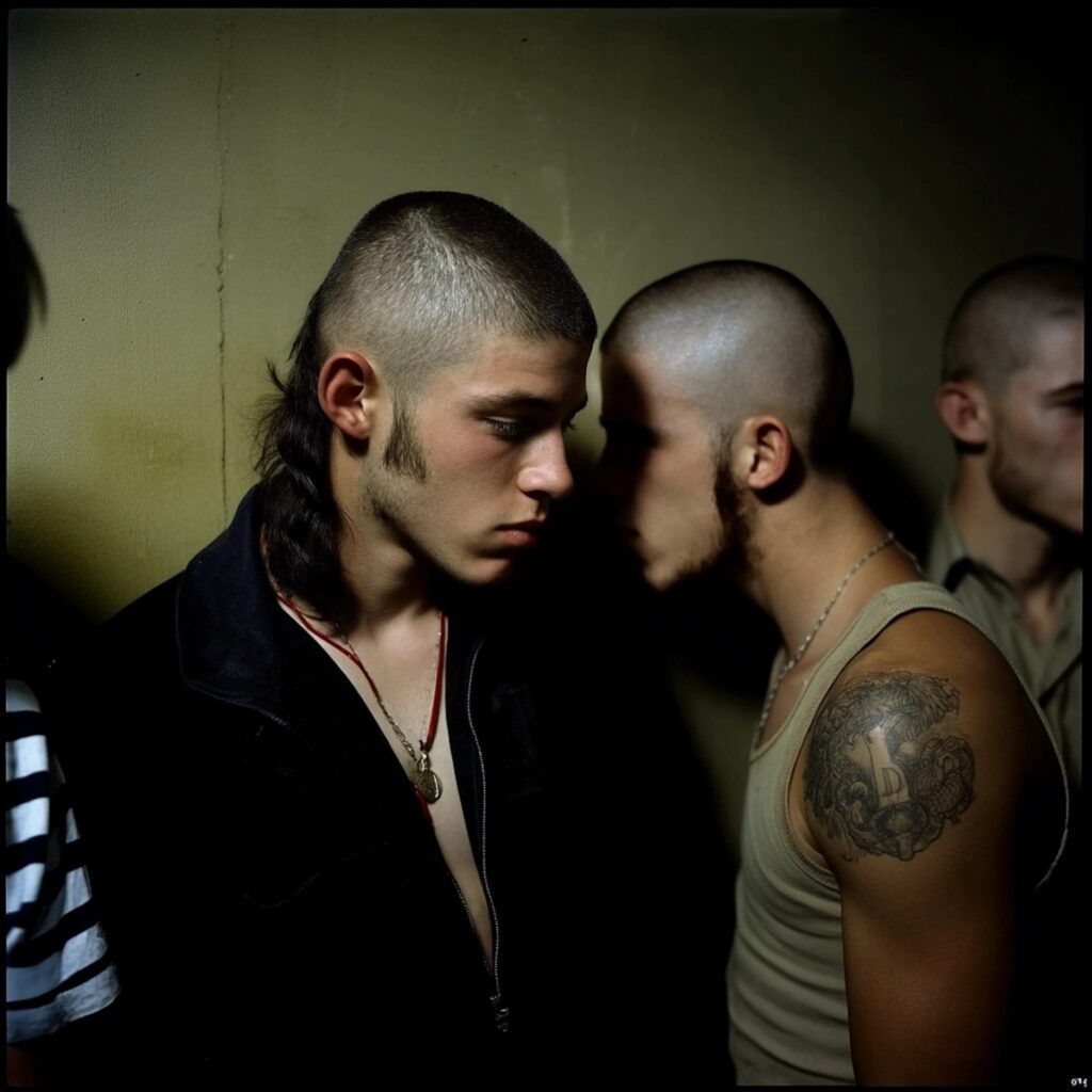 AI-generated image by Simon Foxton exploring a “made-up” Australian subculture centered around the mullet hairstyle, 2025
