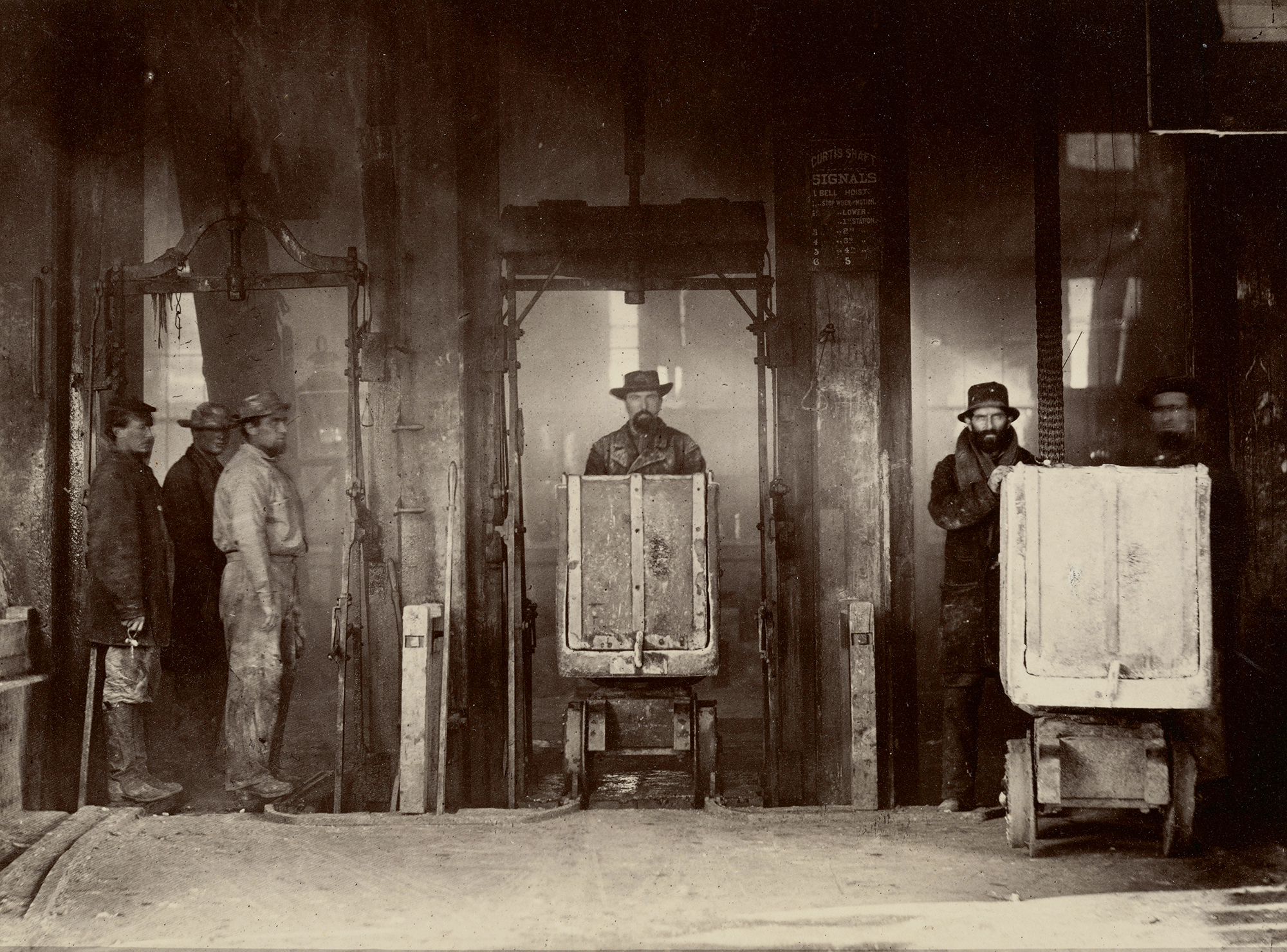 Timothy H. O'Sullivan (1840–1882)
Savage Mine, Curtis Shaft, Virginia City, Nevada, 1868
Albumen silver print
Amon Carter Museum of American Art, Fort Worth, Texas
P1991.4.1